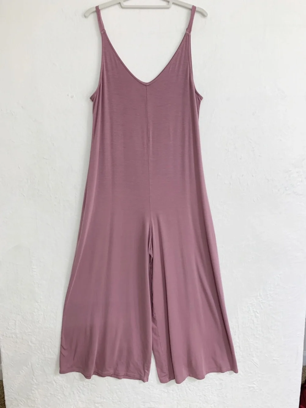 Athleta Nightime Bliss Sleep V Neck Romper in Mauve Sz S